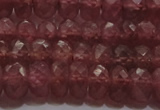 CRZ1102 15.5 inches 4*6mm faceted rondelle AAA+ grade ruby beads