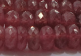 CRZ1104 15.5 inches 5*8mm faceted rondelle AAA+ grade ruby beads