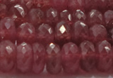 CRZ1105 15.5 inches 6*10mm faceted rondelle AAA+ grade ruby beads