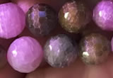 CRZ1132 15.5 inches 8mm faceted round ruby sapphire beads