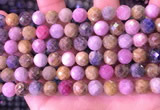 CRZ1143 15.5 inches 8mm faceted round ruby sapphire beads