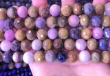 CRZ1144 15.5 inches 10mm faceted round ruby sapphire beads