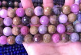 CRZ1146 15.5 inches 13mm faceted round ruby sapphire beads