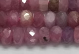 CRZ1150 15.5 inches 3*5mm faceted rondelle natural ruby beads