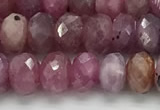 CRZ1152 15.5 inches 4*6.8mm faceted rondelle natural ruby beads