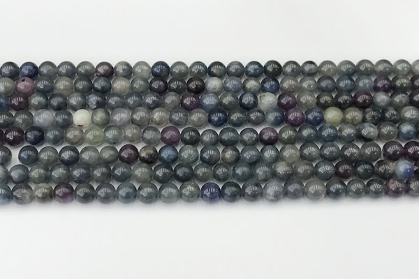 CRZ1160 15.5 inches 5mm round ruby sapphire gemstone beads