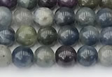 CRZ1161 15.5 inches 6mm round ruby sapphire gemstone beads