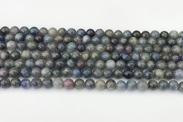 CRZ1162 15.5 inches 7mm round ruby sapphire gemstone beads