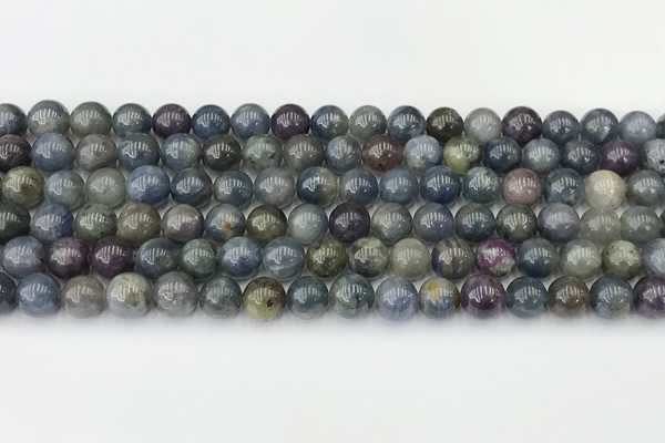 CRZ1163 15.5 inches 8mm round ruby sapphire gemstone beads