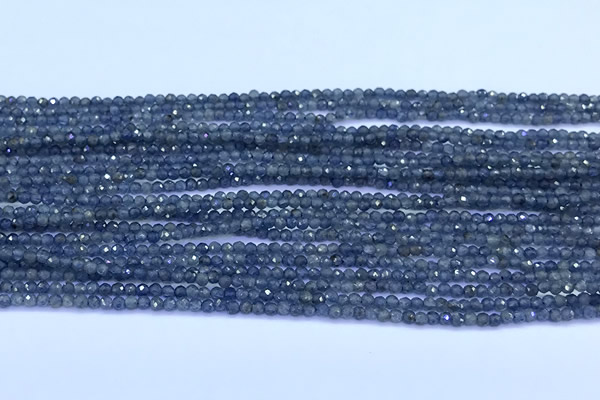 CRZ1171 15 inches 2mm faceted round sapphire beads