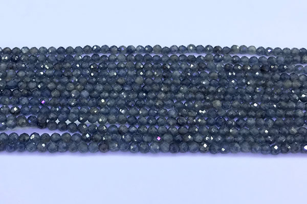 CRZ1172 15 inches 3.5mm faceted round sapphire beads