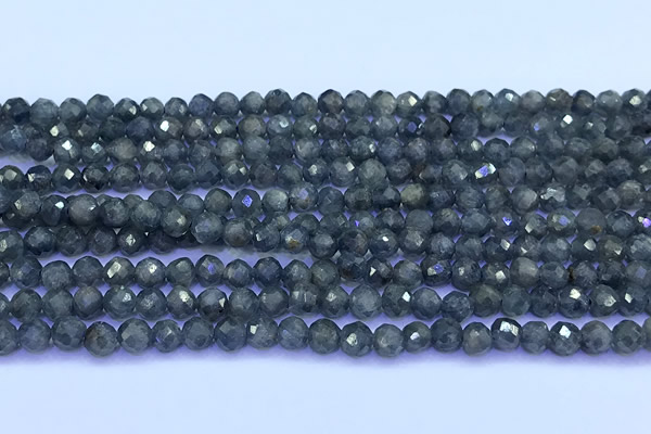 CRZ1174 15 inches 4mm faceted round sapphire beads