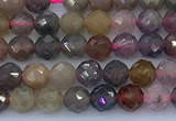 CRZ1205 15 inches 5mm faceted round ruby sapphire beads