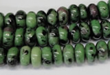 CRZ21 15.5 inches 5*10mm rondelle ruby zoisite gemstone beads