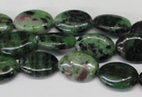 CRZ32 15.5 inches 13*18mm oval ruby zoisite gemstone beads