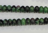 CRZ460 15.5 inches 5*8mm rondelle ruby zoisite gemstone beads