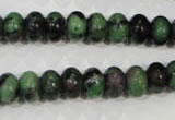 CRZ462 15.5 inches 7*10mm rondelle ruby zoisite gemstone beads