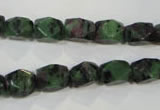 CRZ465 15.5 inches 7*10mm faceted nuggets ruby zoisite gemstone beads