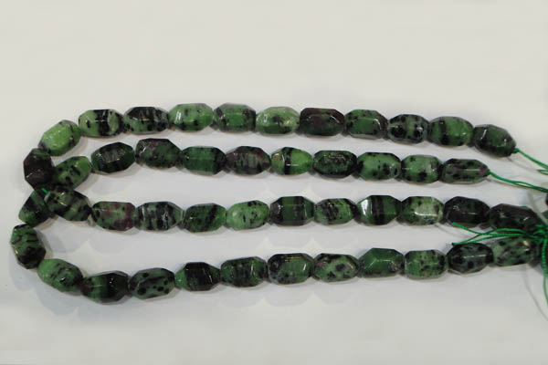 CRZ466 15.5 inches 12*18mm faceted nuggets ruby zoisite gemstone beads