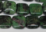 CRZ47 15.5 inches 18*18mm square ruby zoisite gemstone beads