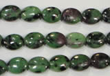 CRZ479 15.5 inches 8*10mm oval ruby zoisite gemstone beads