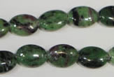 CRZ480 15.5 inches 10*14mm oval ruby zoisite gemstone beads