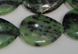 CRZ490 15.5 inches 22*30mm flat teardrop ruby zoisite gemstone beads