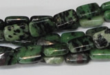 CRZ50 15.5 inches 8*12mm rectangle ruby zoisite gemstone beads