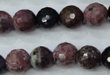 CRZ512 15.5 inches 8mm faceted round natural ruby sapphire beads