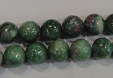 CRZ603 15.5 inches 10mm round New ruby zoisite gemstone beads