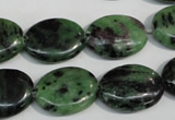 CRZ61 15.5 inches 15*20mm oval ruby zoisite gemstone beads