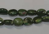 CRZ611 15.5 inches 8*10mm oval New ruby zoisite gemstone beads