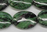 CRZ63 15.5 inches 22*30mm oval ruby zoisite gemstone beads