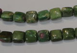 CRZ630 15.5 inches 8*8mm square New ruby zoisite gemstone beads