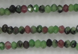 CRZ700 15 inches 2*3mm faceted rondelle ruby zoisite gemstone beads