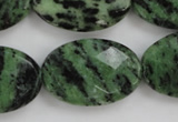 CRZ714 15 inches 20*30mm faceted oval ruby zoisite gemstone beads