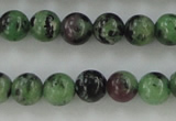 CRZ721 15.5 inches 6mm round ruby zoisite gemstone beads