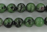 CRZ722 15.5 inches 8mm round ruby zoisite gemstone beads