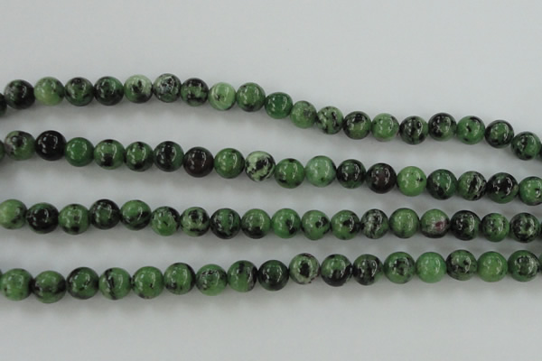 CRZ722 15.5 inches 8mm round ruby zoisite gemstone beads