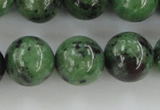 CRZ725 15.5 inches 14mm round ruby zoisite gemstone beads