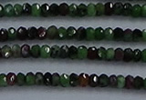 CRZ750 15.5 inches 2*2.5mm faceted rondelle ruby zoisite beads