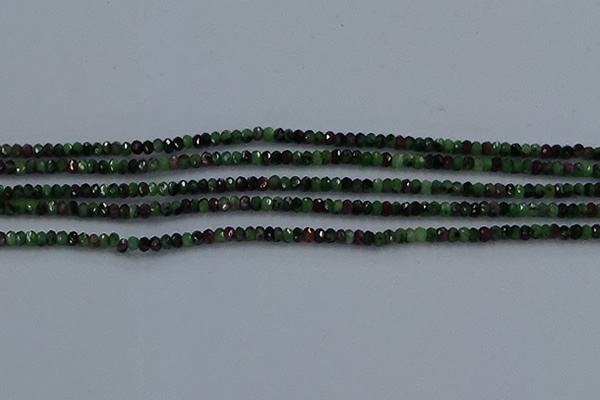 CRZ750 15.5 inches 2*2.5mm faceted rondelle ruby zoisite beads