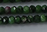 CRZ753 15.5 inches 4*6mm faceted rondelle ruby zoisite beads