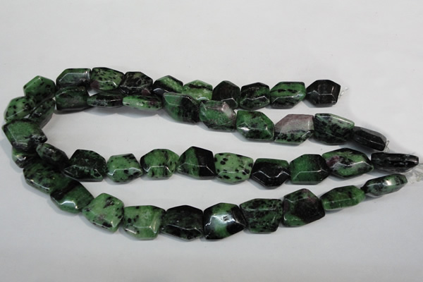 CRZ77 15.5 inches 15*20mm freeform ruby zoisite gemstone beads