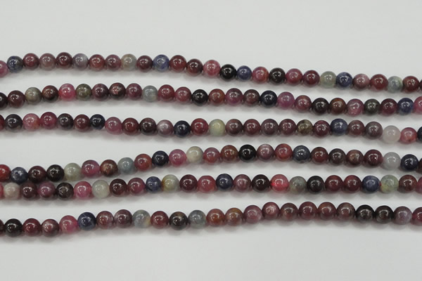 CRZ801 15.5 inches 6mm round natural ruby sapphire beads