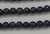 CRZ821 15.5 inches 4mm round natural sapphire gemstone beads