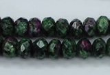 CRZ910 15.5 inches 5*8mm faceted rondelle Chinese ruby zoisite beads