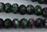 CRZ915 15.5 inches 13*18mm faceted rondelle Chinese ruby zoisite beads