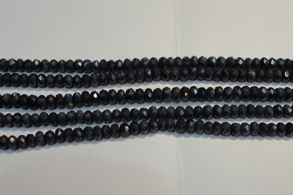 CRZ976 15.5 inches 4*6mm faceted rondelle A grade sapphire beads