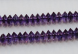 CSA07 15.5 inches 4*8mm rondelle synthetic amethyst beads wholesale